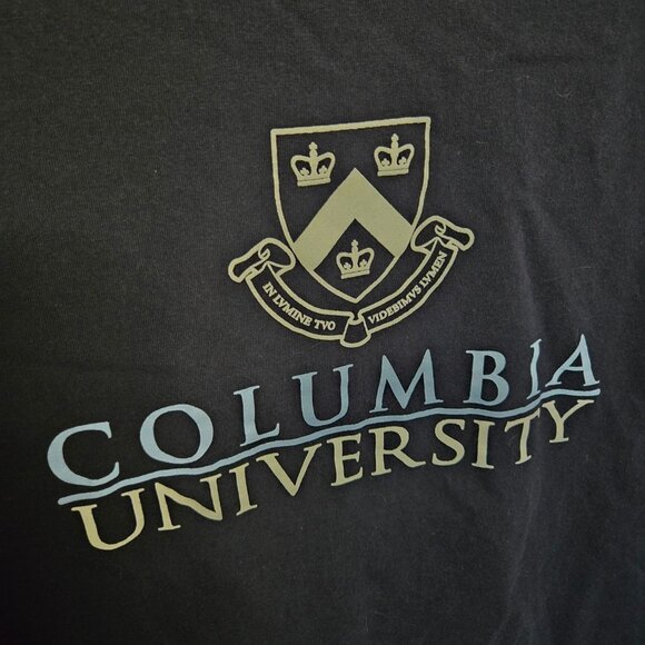 Columbia University Champion Brand Double Sided T-Shirt Size Large Ivy League - Picture 2 of 4
